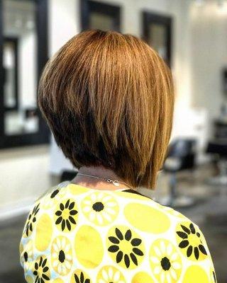 Hair color and cut by Destany