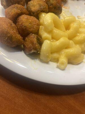 nasty Macaroni & Cheese and burnt okra