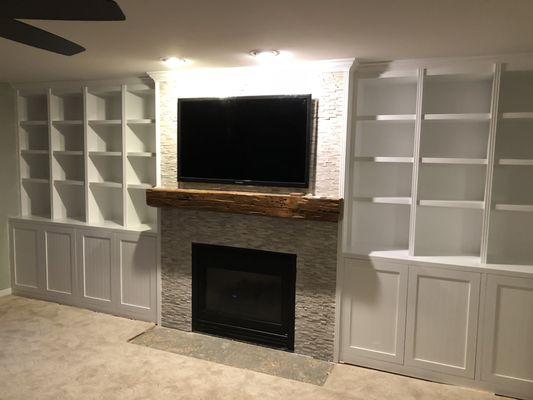 Custom built ins and mantle