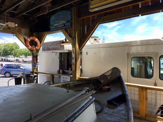 The Galley is where you can grab some grub. Like a built-in food truck!