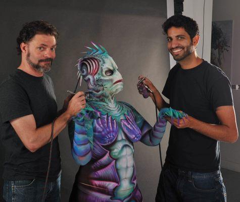 FX teacher Tim Hays & Body Painting teacher Avi Ram collaborate