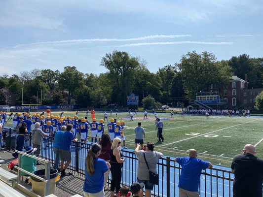 Alumni here and visiting Staten Island for the day. My friend's son plays on the JV football team.