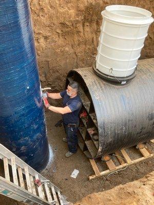 2,000 Gallon Grease Trap installation