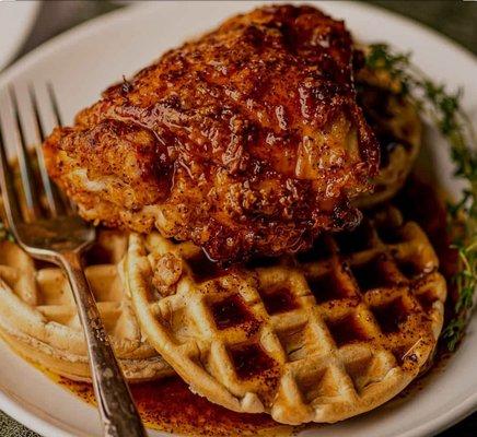 Our Chicken and Waffles