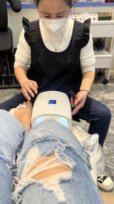 Gel pedicure