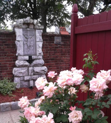 Beautiful summer roses at Saint Cecilia's parish garden