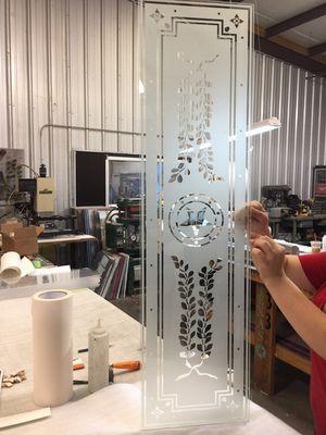 Custom glass sandblasting--