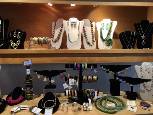 Great jewelry selection.  Fashionistas and earth mamas alike will find pieces to get excited about.