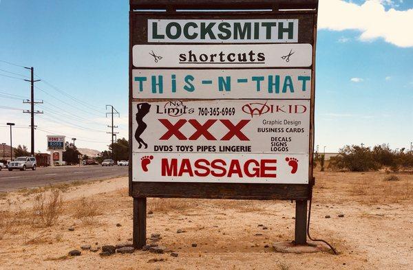 Hmmm. So, the (foot) massage parlor is conveniently located right next door to the Adult video/toy store! SMUT! Y'all going to Hell!