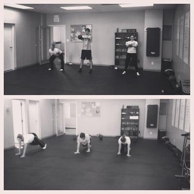 Small group kettlebell class