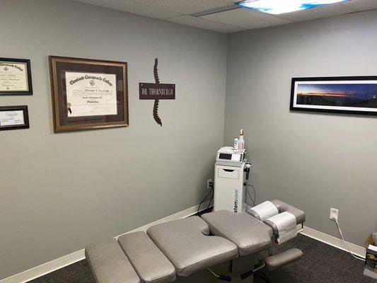 Our treatment area for chiropractic and Stemwave.