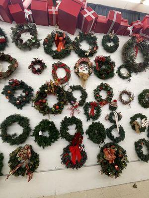 Huge wall of wreaths