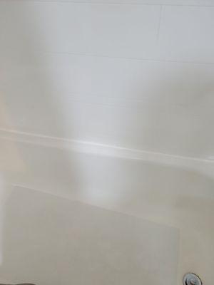 Dirt on shower walls