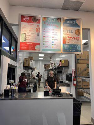 Menu and order counter