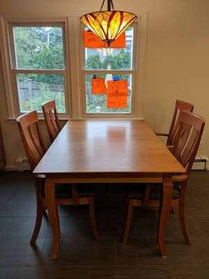 My new kitchen table and chairs!