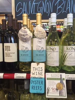 Great local Company with this Sauvignon Blanc that funds the restoration of oyster reefs!