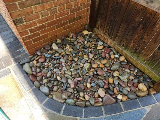 River rocks decoration