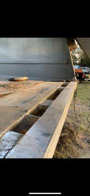 Aluminum trailer reinforced to last under the stress
Of loading and unloading