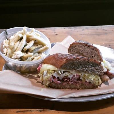 Reuben on Rye with sauerkraut