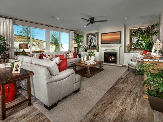 Willow Ridge Residence Four Great Room with Fireplace