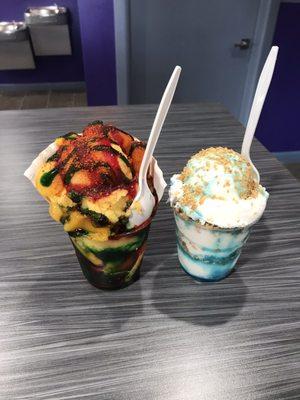 Crazy mangonada and blue Hawaiian