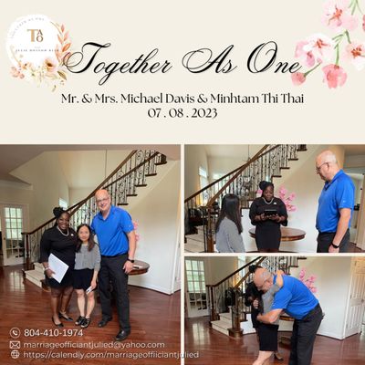 Together As One with Wedding Officiant - Julie D