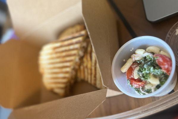 Braised Short Rib Grilled Cheese + Kale salad