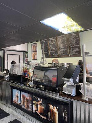 The kindest employees serving specialty coffee and all kinds of sweet and savory crepes.