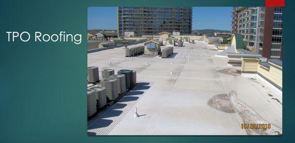 Commercial TPO Roof, Downtown Austin