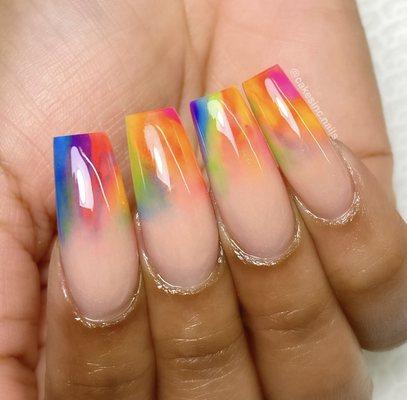 Pro nails Rainbow Arts work