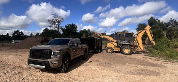 Getting loaded of 3 yards  of dirt