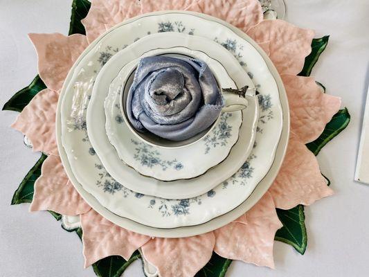 Place setting for bridal shower