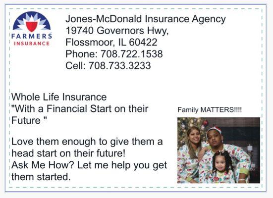 Indexed Universal WHOLE LIFE INSURANCE- from 15 days old, Get a jump start on their future!