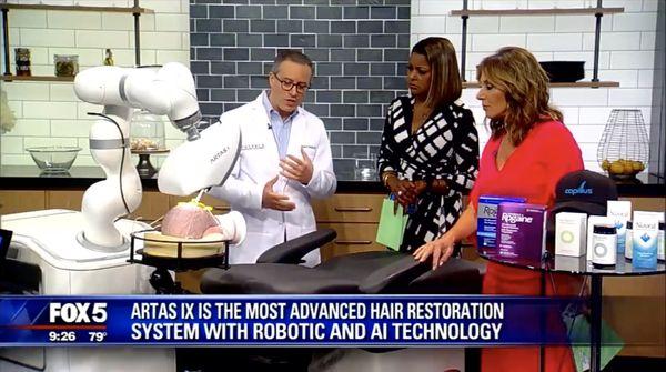 Dr. Wolfeld discusses robotic hair transplants on Good Day NY on FOX5