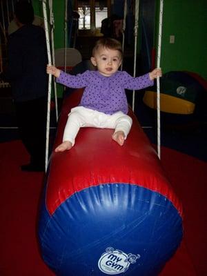 The log swing was a hit today.