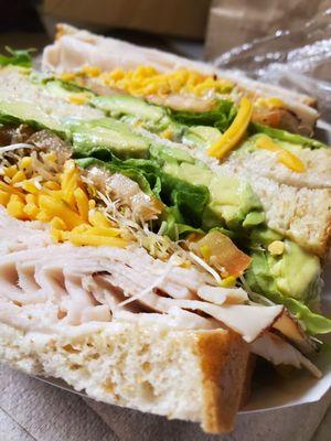 Avocado sandwich with turkey