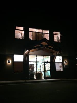 Storefront at night. Way prettier in person.