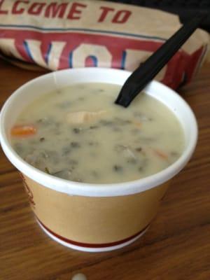 Wild rice and chicken soup