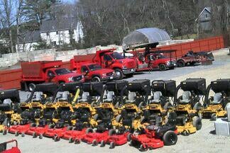 Mowers at shop