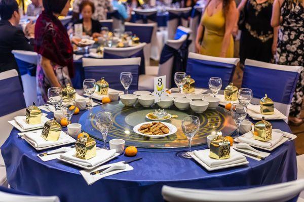 Table Linens + Chair Covers: Elegance With Grace // Venue: Jade Dynasty.