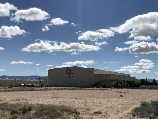 ABQ Studios, as you're driving in.