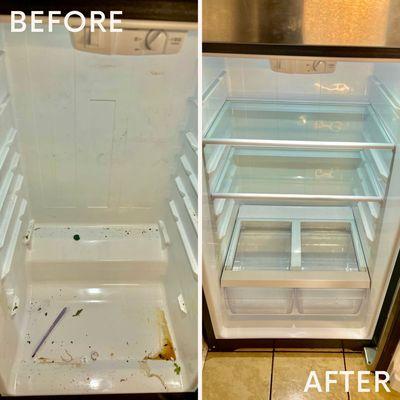 Refrigerator cleaning