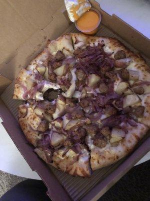 Great Ranch Potato Pizza