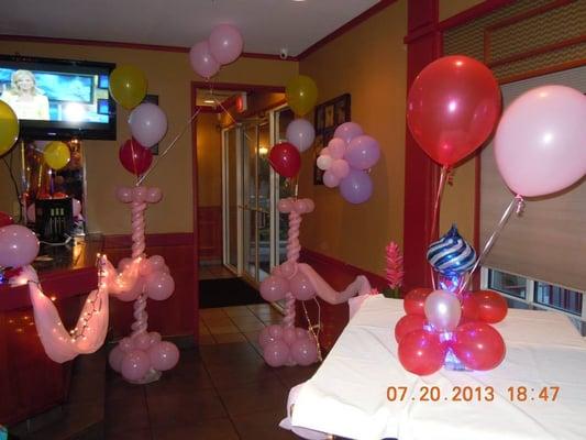 Entrance decoration for birthday