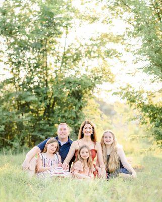 Outdoor family photo in Spring, Texas