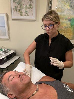 TMJ Botox injections for headaches and teeth grinding.