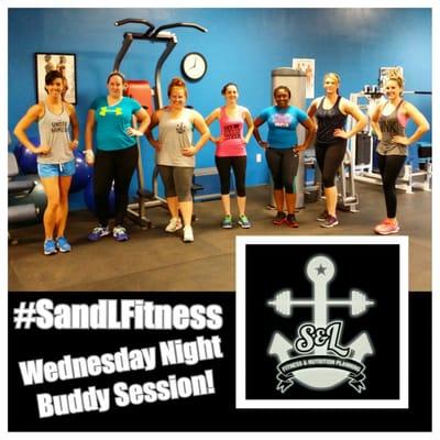 S & L Fitness offers buddy sessions three nights a week, only $20 per person per hr!!