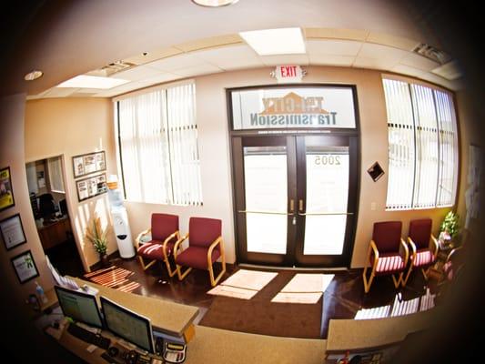 Clean, modern and comfortable waiting room.