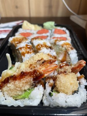 Shrimp Tempura Rolland Spicy Tuna Roll