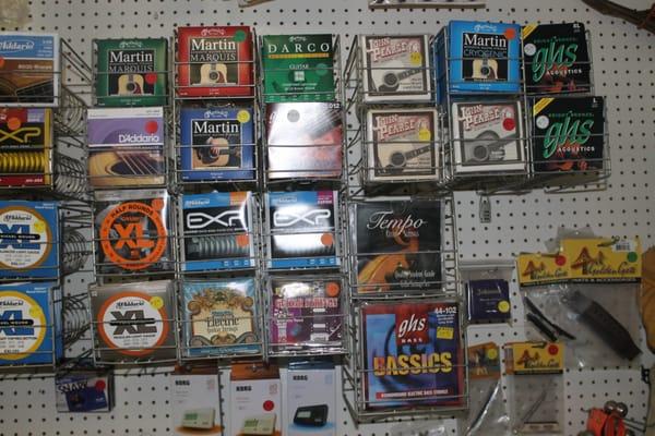 We carry all different types of guitar strings